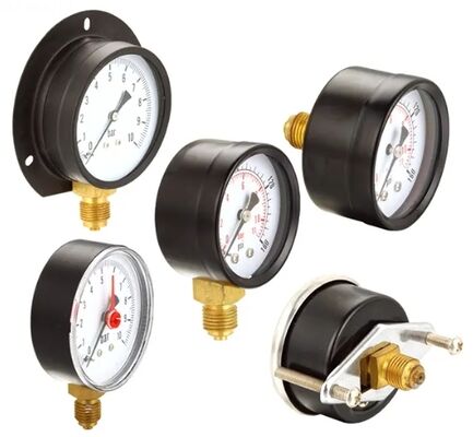 General Service Pressure Gauge with 400 Bar Range, IP54 Protection, and Copper Alloy Wetted Parts