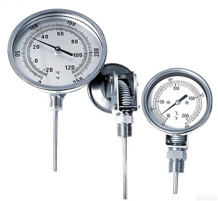 Stainless Steel Bimetal Thermometer with IP65 Protection and Liquid Filled for Accurate Temperature Measurement