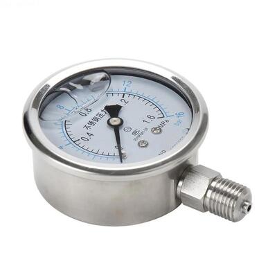 Stainless Steel Pressure Gauge with 1600 bar Range and IP65 Protection for Industrial Use