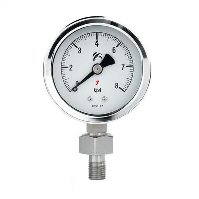 Stainless Steel Pressure Gauge with 1600 bar Range and IP65 Protection for Industrial Use