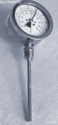 Stainless Steel Bimetal Thermometer with IP65 Protection and Liquid Filled for Accurate Temperature Measurement